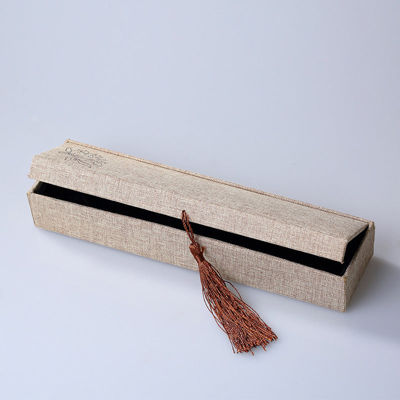 Scatola portaoggetti per gioielli con motivo a loto Buddha Stones , scatola regalo con nappe - Scatola per collana (240*60*38mm) - image 10