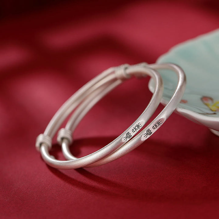 Braccialetto per bambini Buddha Stones 999 Sterling Silver Peace And Joy Protection
