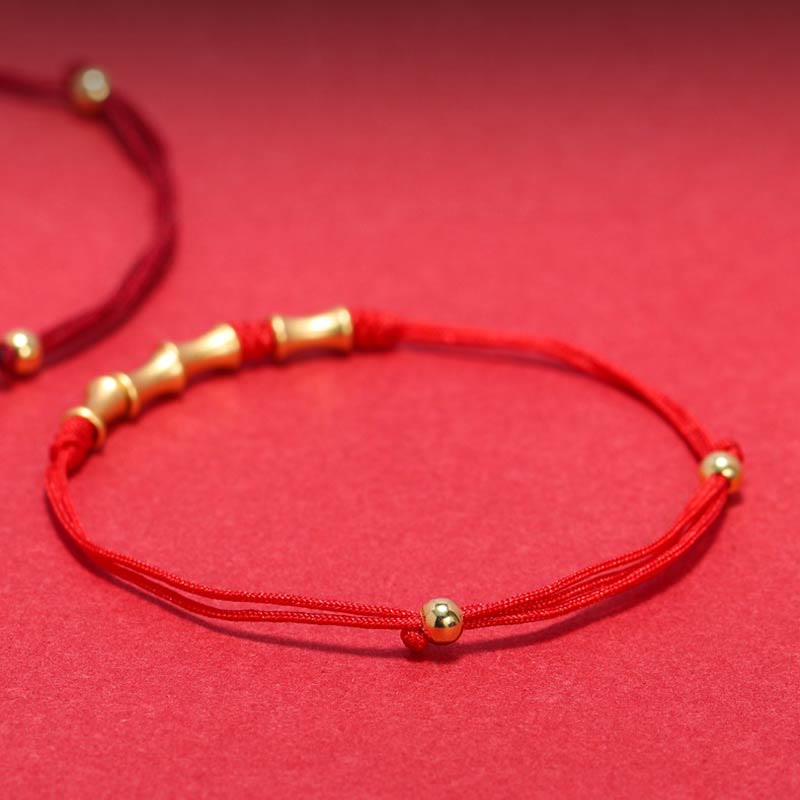 Braccialetto intrecciato con protezione e fortuna in argento sterling 925 con design in bambù Buddha Stones - image 3