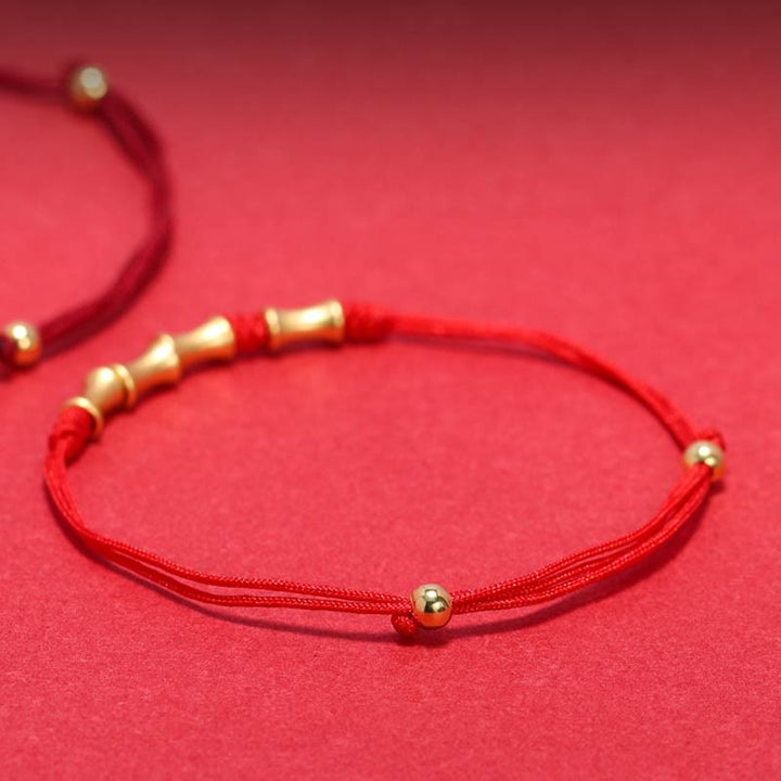 Braccialetto intrecciato con protezione e fortuna in argento sterling 925 con design in bambù Buddha Stones - image 3