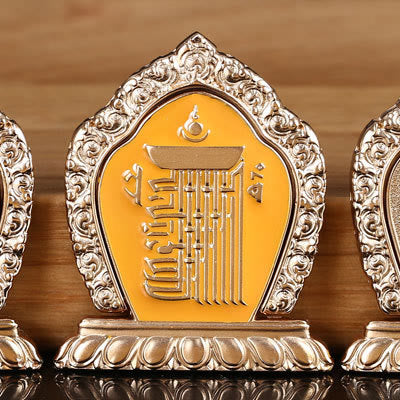 Supporto per anello per telefono con simbolo della pace tibetano Om Mani Padme Hum, decorazioni universali per telefono - Raccolta Gialla Dieci Potenti Elementi - image 21