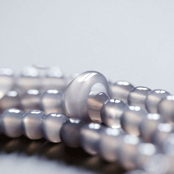 Braccialetto di guarigione con cristallo di ametista naturale e meditazione