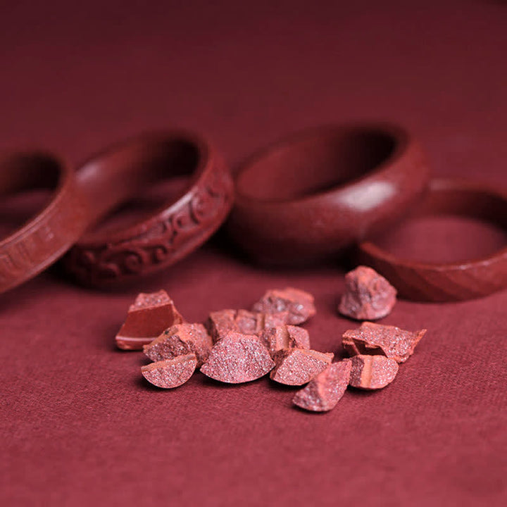 Anello di benedizione Buddha Stones Cinnabar Om Mani Padme Hum Nuvole di buon auspicio