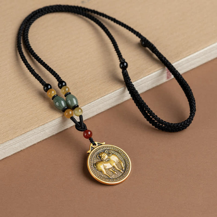 Collana con ciondolo di 12 segni zodiacali cinesi, benedizione, ricchezza e fortuna - Capra - image 20