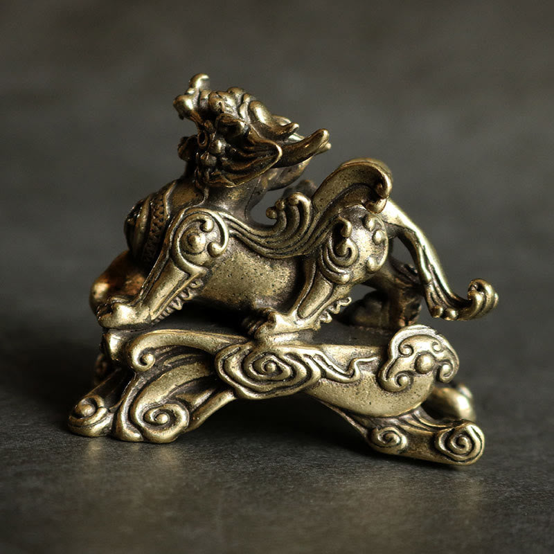 Buddha Stones fatte a mano FengShui PiXiu Rame Ricchezza Fortuna Decorazione