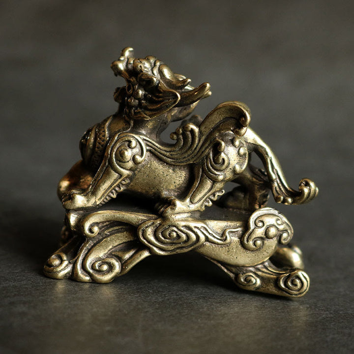 Buddha Stones fatte a mano FengShui PiXiu Rame Ricchezza Fortuna Decorazione