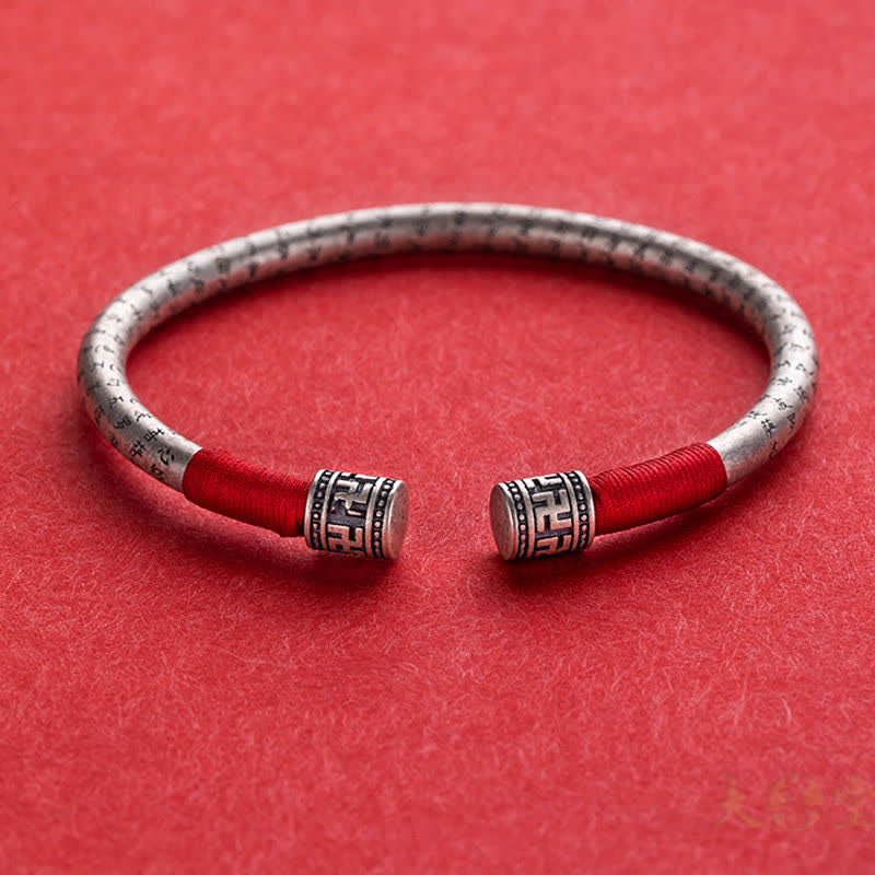 Buddha Stones Tibet Om Mani Padme Hum Fortuna Braccialetto di corda rossa