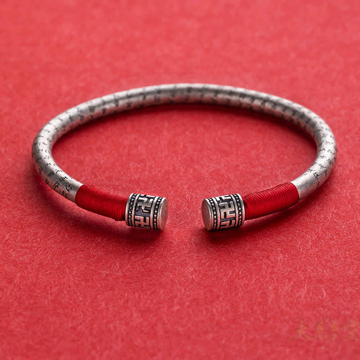 Buddha Stones Tibet Om Mani Padme Hum Fortuna Braccialetto di corda rossa