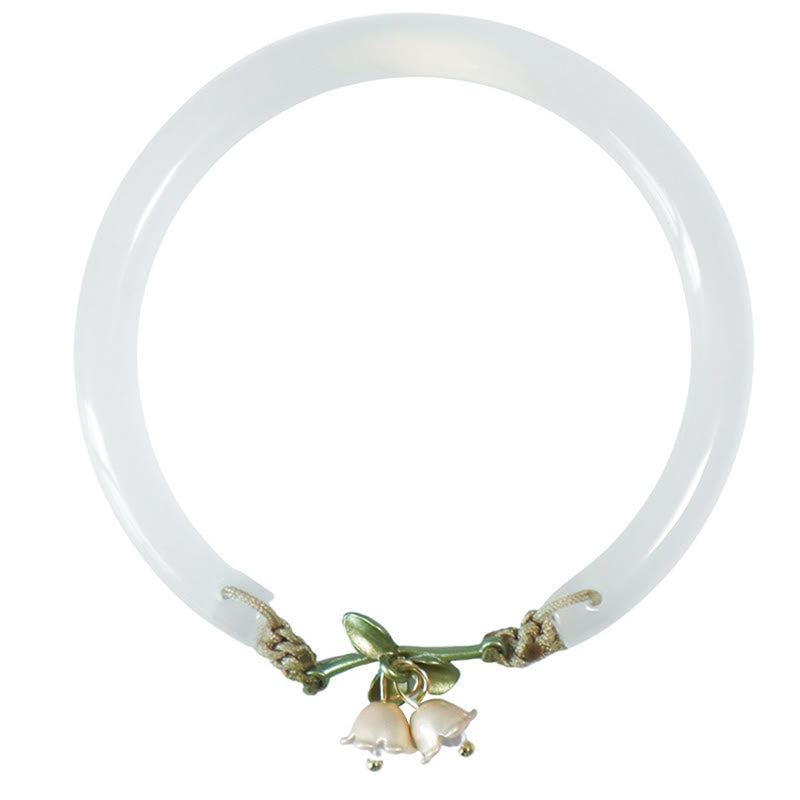 Braccialetto con fiore di mughetto, felicità e forza