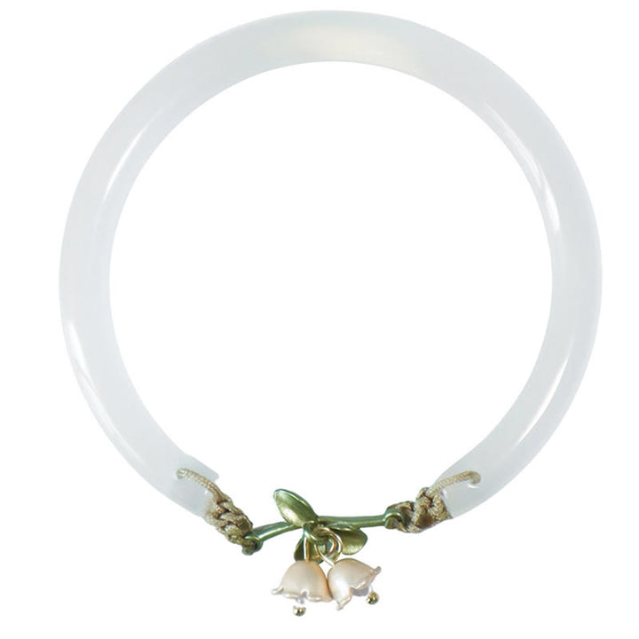 Braccialetto con fiore di mughetto, felicità e forza