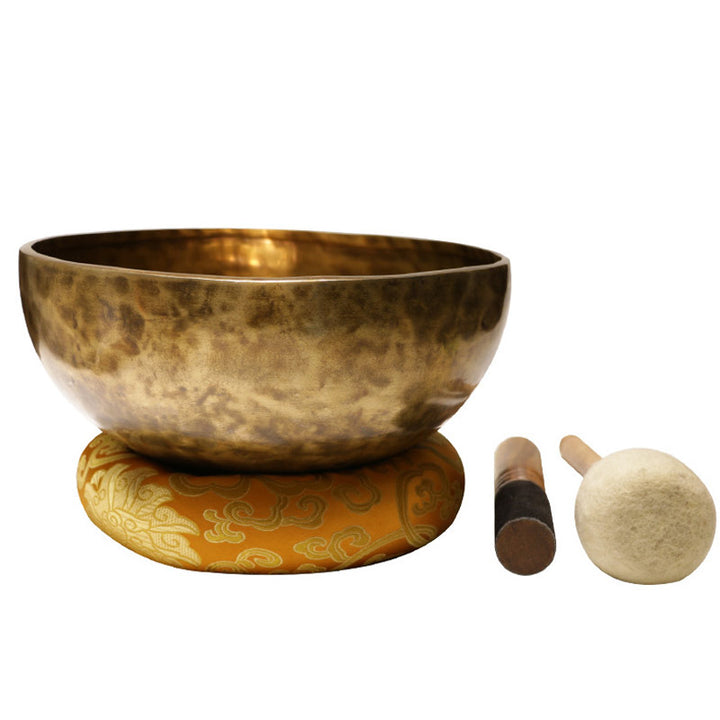 Buddha Stones Tibetan Sound Bowl Artigianale per Guarigione e Meditazione Set di Campane Tibetane per Canto ad Energia Positiva