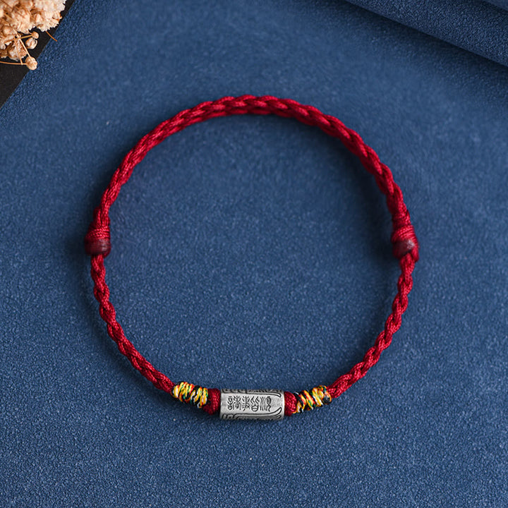 Buddha Stones Bracciale Cavigliera in Argento Sterling 925 Fatto a Mano Tutto Va Bene Design Protezione Forza