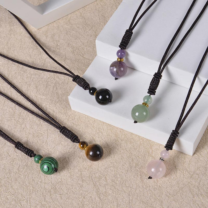 Collana di armonia in giada tibetana con Buddha Stones