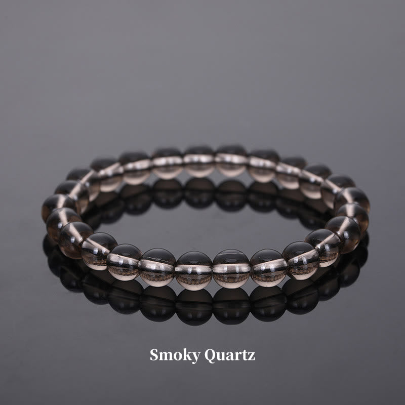 Braccialetto di perle curative in quarzo naturale Buddha Stones - 8 millimetri - Quarzo fumé - image 71