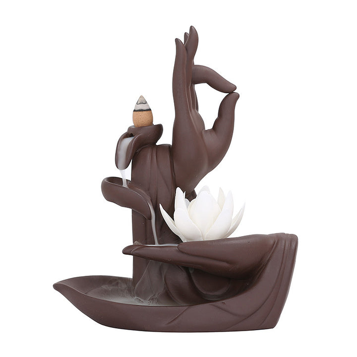 Buddha Stones Decorazione per bruciatore di incenso con benedizione del loto tibetano - image 7