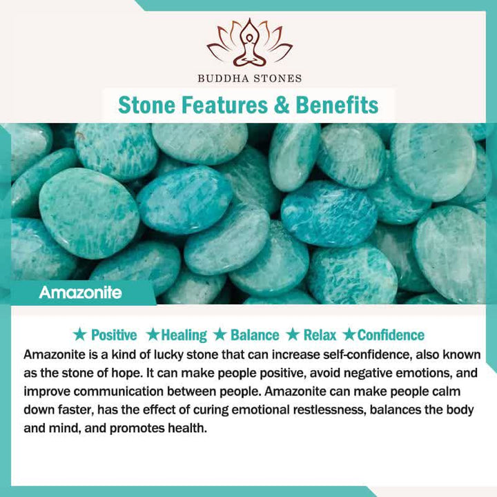 Buddha Stones Lazurite Picasso Jasper Amazzonite Rodonite Apatite Braccialetto di perline di preghiera di loto positivo