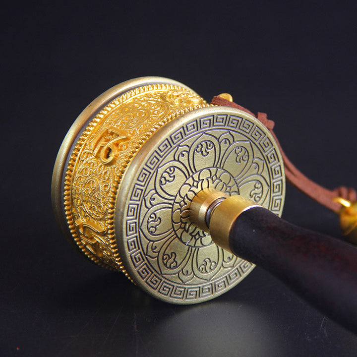 Ruota della preghiera tibetana fortunata Decorazione con sei parole vere