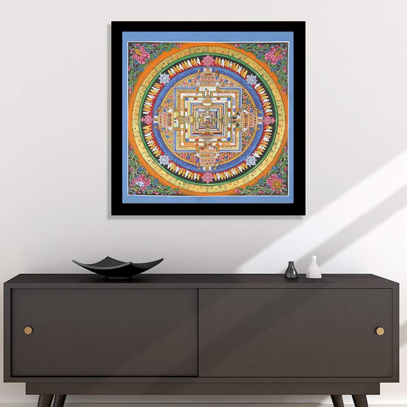 Buddha Stones Pittura Thangka tibetana, benedizione, decorazione fatta a mano - image 1
