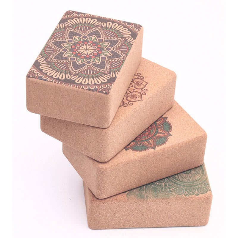 Buddha Stones Mandala Tibetano Blocco di Sughero per Yoga Consapevole