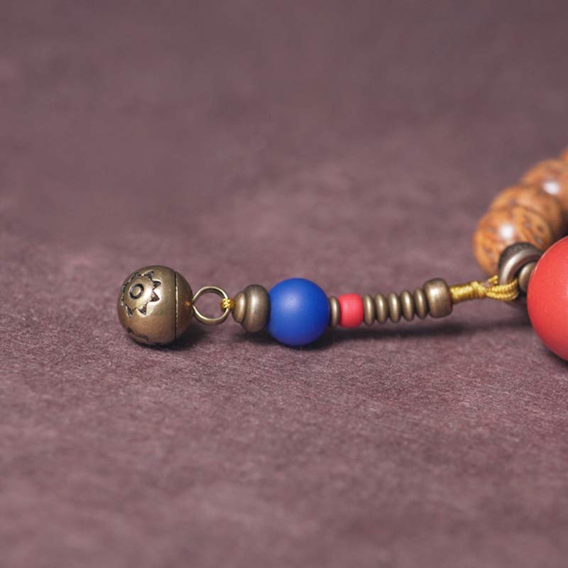 Buddha Stones 108 Mala Beads Bodhi Seed Saggezza Pace Nappa Bracciale