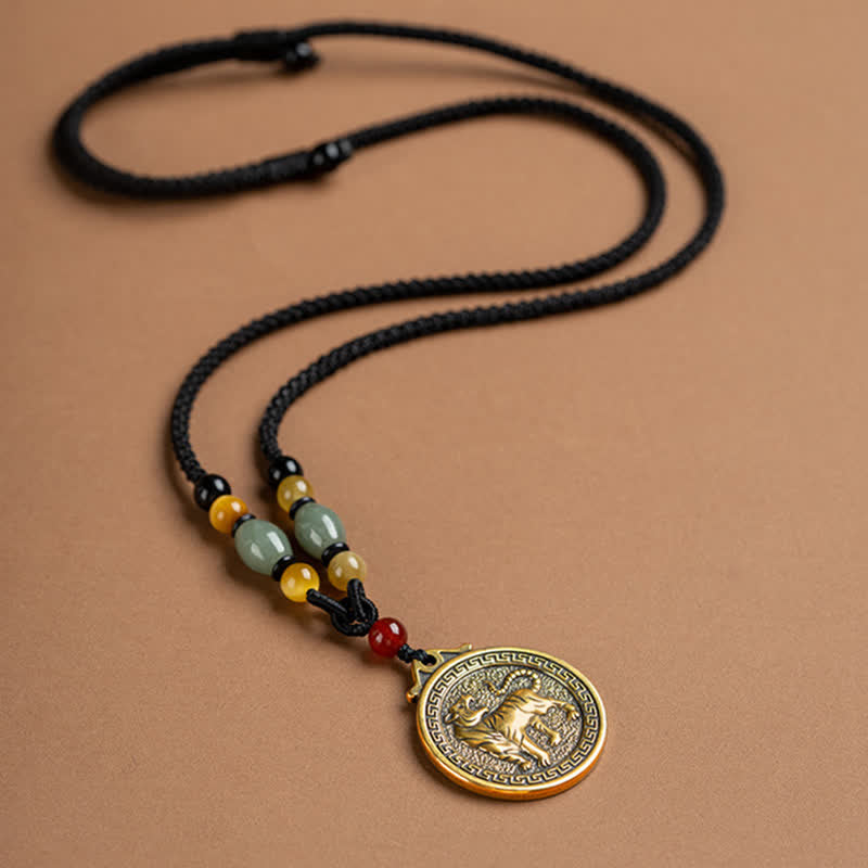 Collana con ciondolo di 12 segni zodiacali cinesi, benedizione, ricchezza e fortuna - image 13