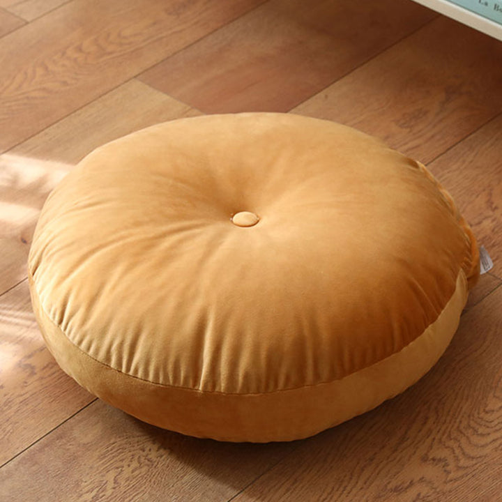 Cuscino per seduta da meditazione in lino con motivo semplice Buddha Stones e loto, decorazione per la casa e il soggiorno