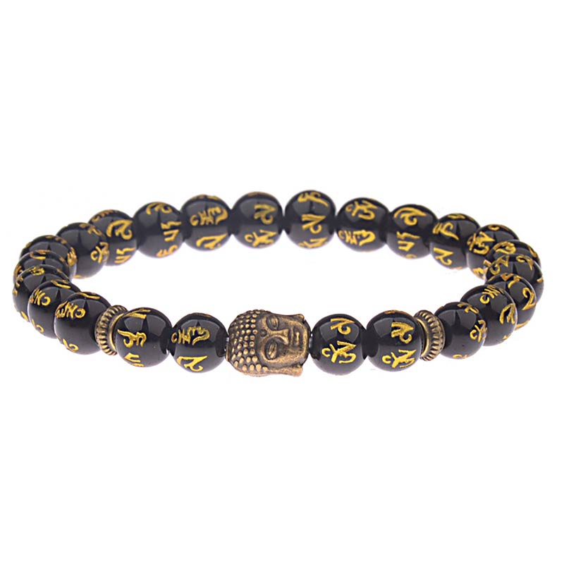 Braccialetto amuleto mantra tibetano Buddha Buddha Stones