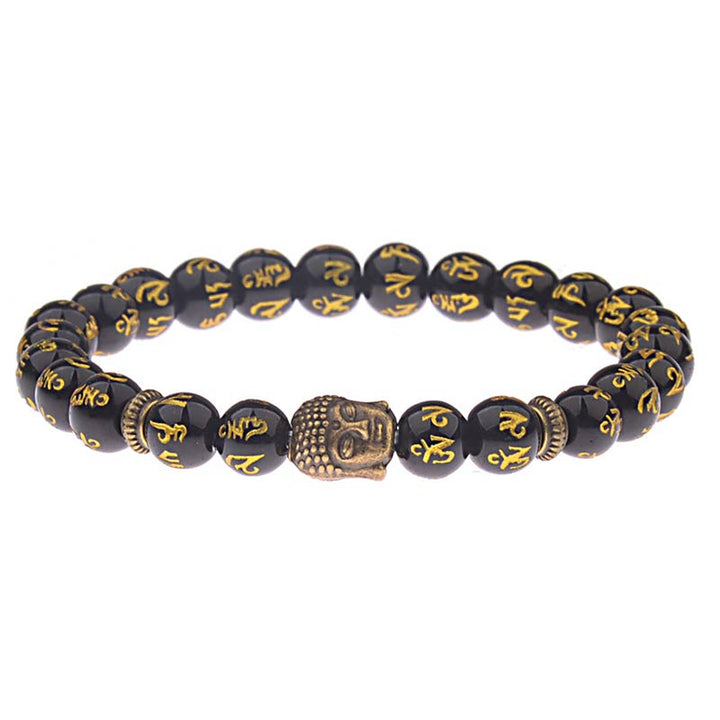 Braccialetto amuleto mantra tibetano Buddha Buddha Stones