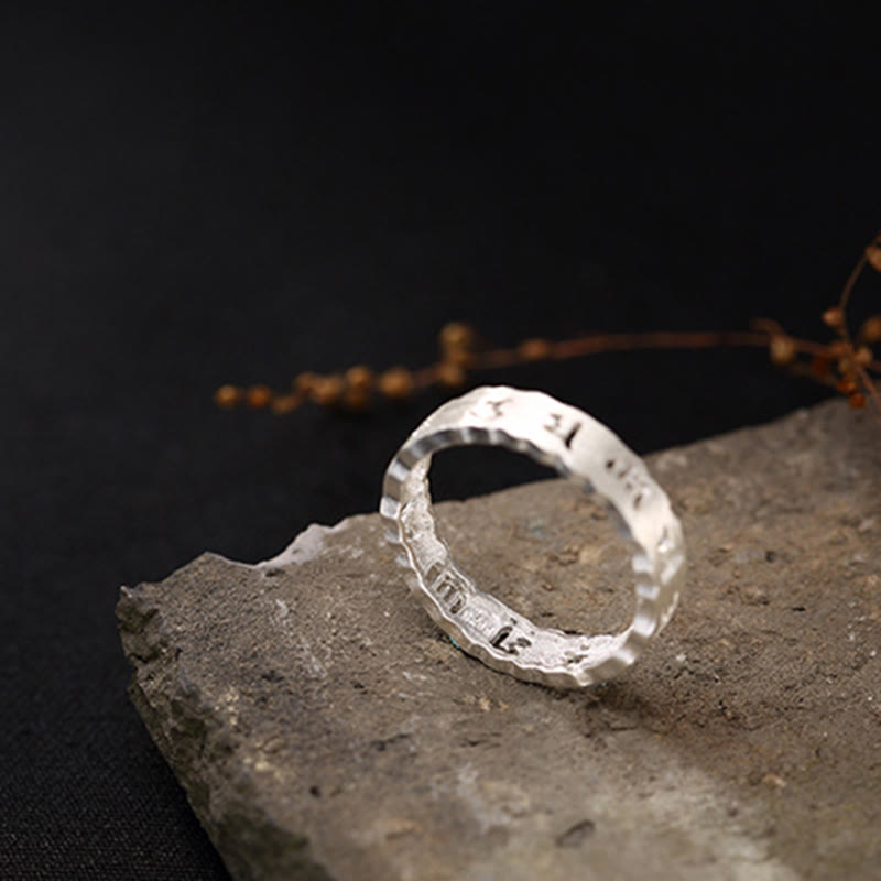 Buddha Stones Tibetano Argento Sterling 925 Om Mani Padme Hum Pace Cavo - image 8