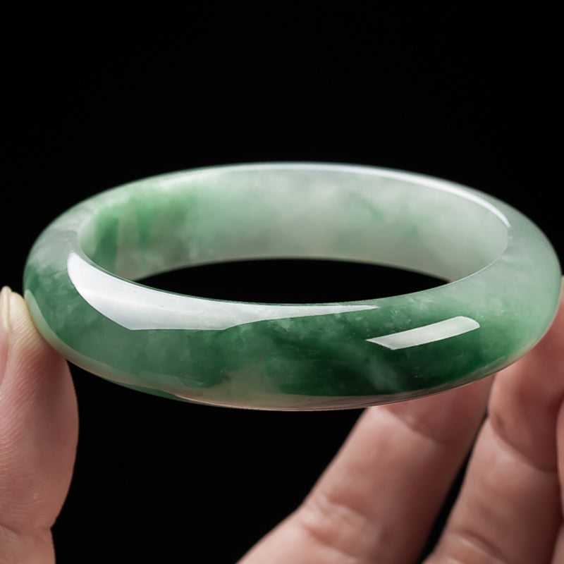 Braccialetto di benedizione della fortuna in giada naturale Buddha Stones