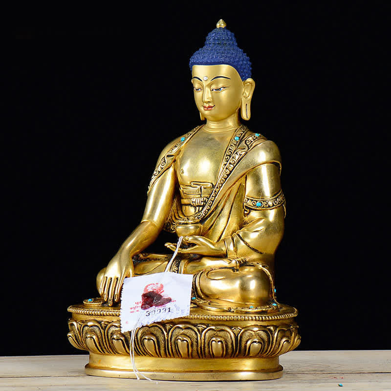 Statua di rame della compassione di Buddha Shakyamuni Decorazione - image 3