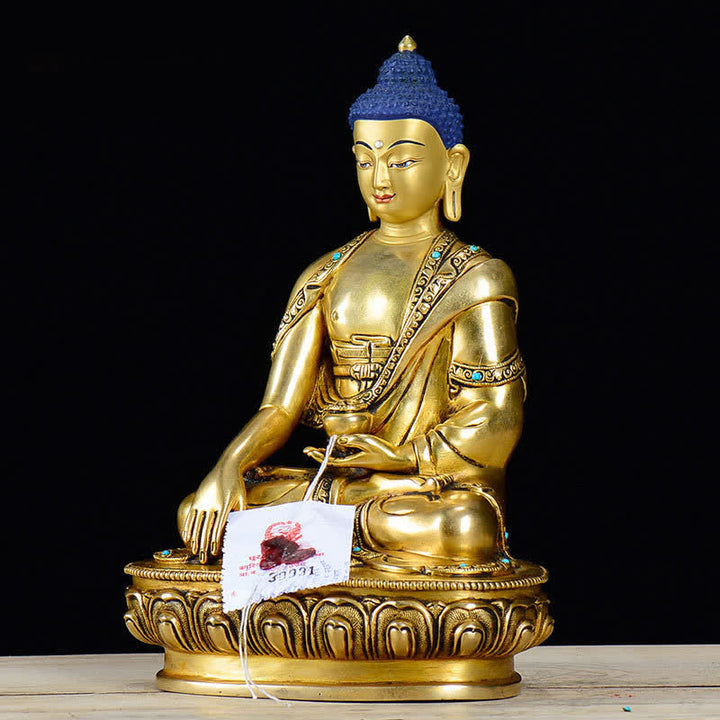 Statua di rame della compassione di Buddha Shakyamuni Decorazione - image 3