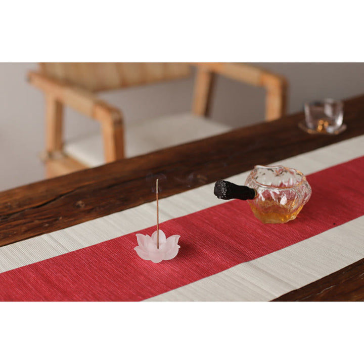 Buddha Stones Mini Lotus Liuli Cristallo Guarigione Meditazione Bastoncino Bruciatore di Incenso