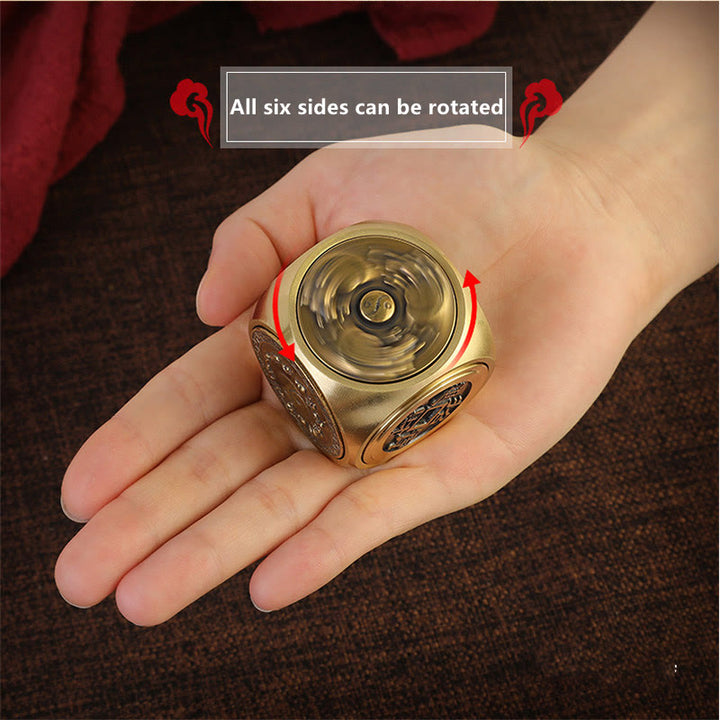 Buddha Stones Quattro Bestie Feng Shui Yin Yang Bagua Moneta di rame Armonia Decorazione girevole