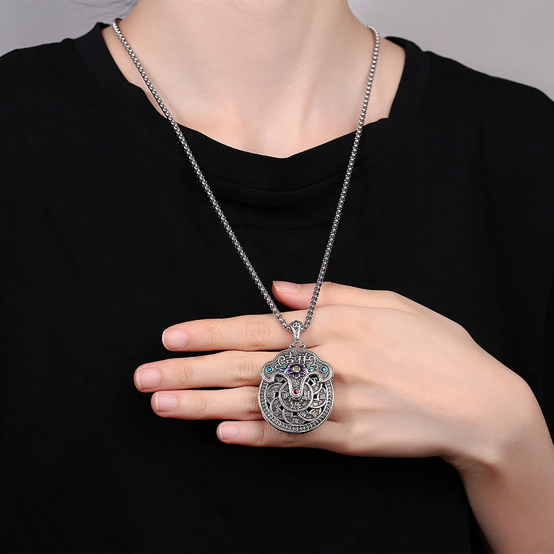 Buddha Stones , fiore di peonia, monete di rame, collana con ciondolo della ricchezza