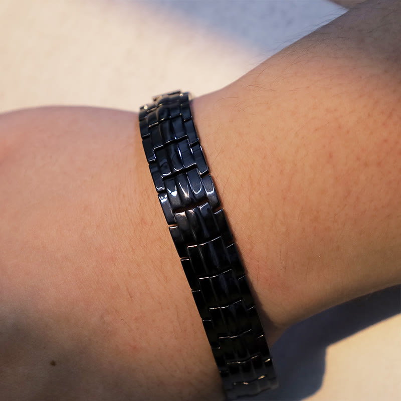 Bracciale rigido magnetico vintage in rame massiccio