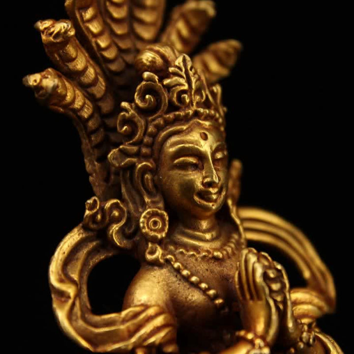 Decorazione della statua in rame di protezione del Bodhisattva Nagarjuna - image 3