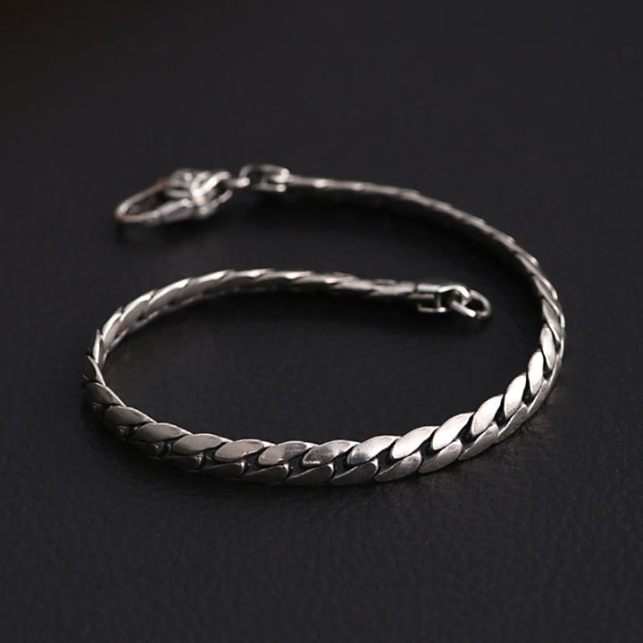 Buddha Stones Doppio Dorje Vajra Forza Punk Catena di Rame Bracciale Collana