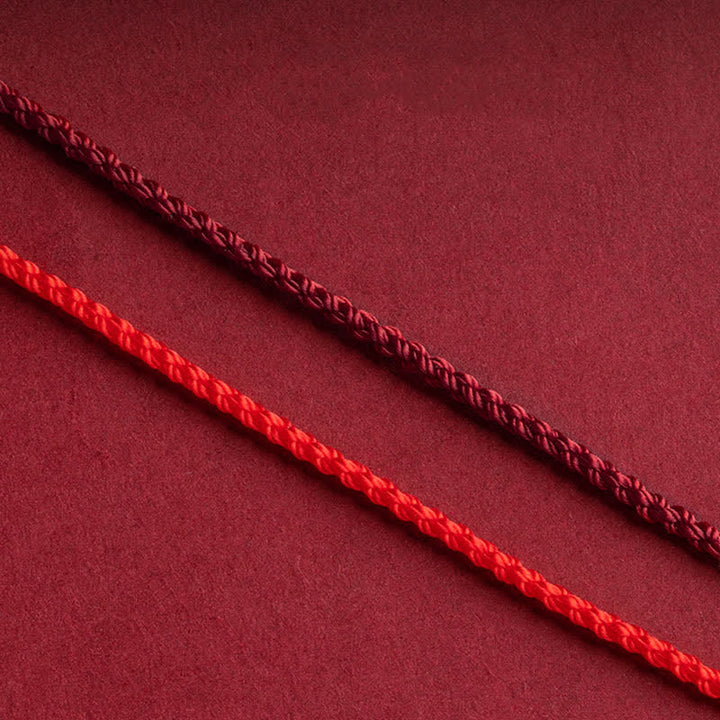 Buddha Stones Cinnabar Benedizione Rosso String 14K Oro Simbolo Infinito Bracciale Cavigliera
