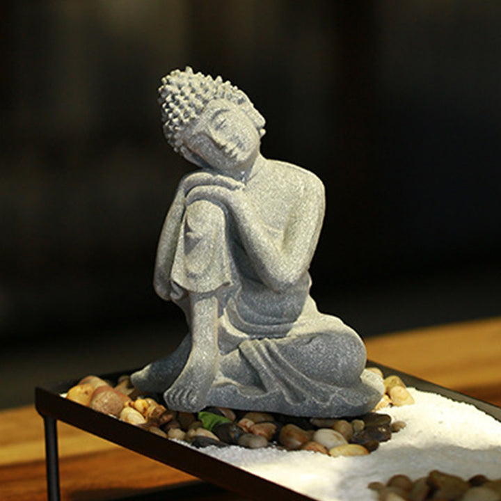 Buddha Stones Meditazione seduta Buddha Benedizione Compassione Decorazione - image 8
