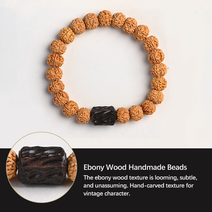 Buddha Stones Tibet Rudraksha Bodhi Seme Ricchezza Auspicio Bracciale - image 22