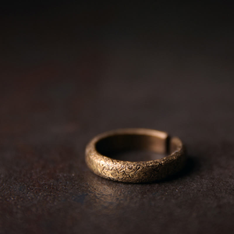 Anello di coppia portafortuna in rame con design vintage tibetano