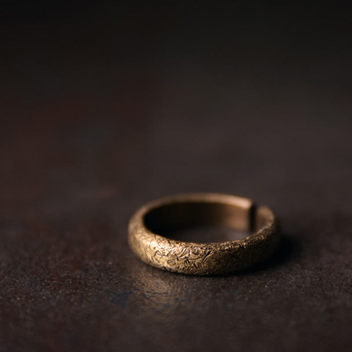Anello di coppia portafortuna in rame con design vintage tibetano