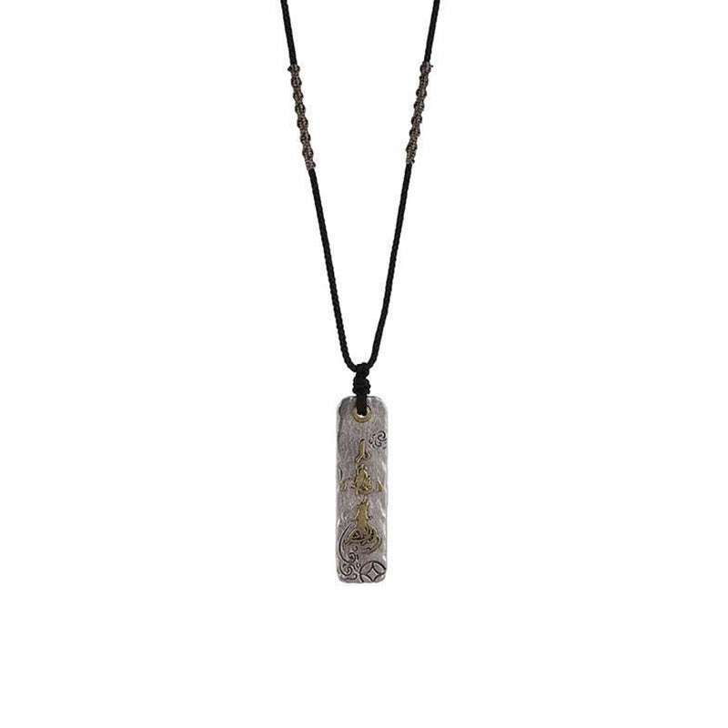 Buddha Stones che creano una fortuna Carattere cinese Moneta di rame Collana pendente Ricchezza - image 9