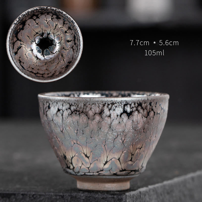 Buddha Stones fatte a mano Fiori di ciliegio Sakura Design Tazza da tè in ceramica cinese Jianzhan Tazza da tè Kung Fu