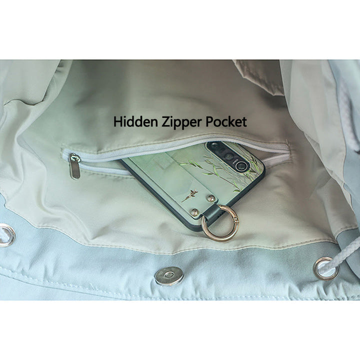 Zaino in tela di grande capacità ricamato a mano Buddha Stones - image 4