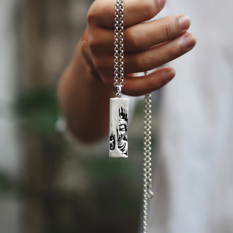 Collana con ciondolo in stile vintage Buddha Stones, Tathagata Buddha, amuleto di protezione e forza portafortuna - image 8