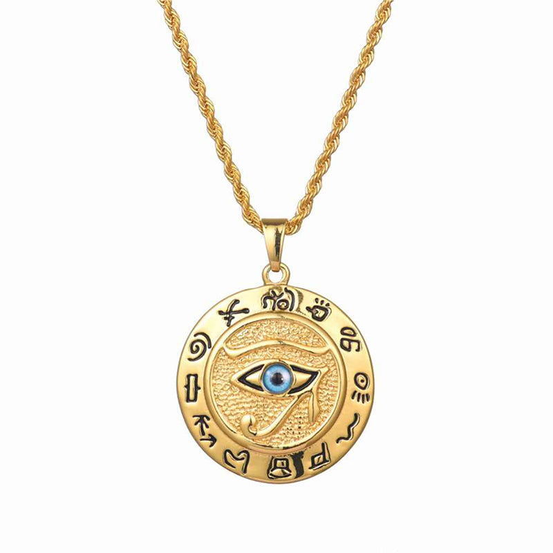Collana con ciondolo di protezione dell'occhio di Horus Buddha Stones