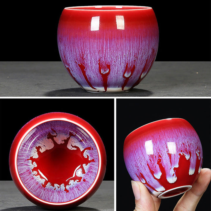 Buddha Stones Tazza da tè in ceramica cinese Jianzhan Glaze Kiln Change Tenmoku Kung Fu Tea Cup