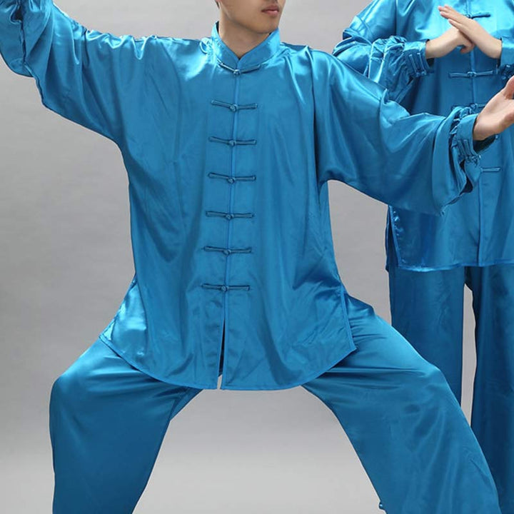 Buddha Stones Modello semplice Meditazione Preghiera Spirituale Zen Tai Chi Qigong Pratica Set di abbigliamento unisex - Blu - 2XL- ADATTO PER USA/UK/AU/UE - XL - image 23